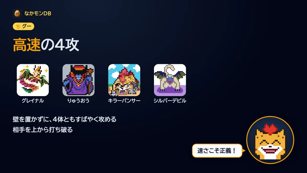 グー：高速の4攻