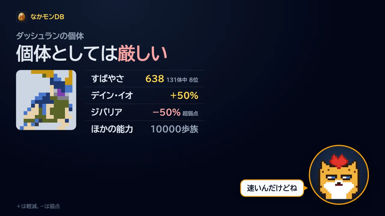 ダッシュランの個体