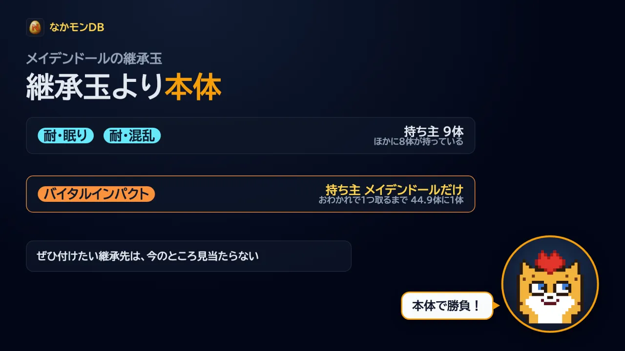 メイデンドールの継承玉